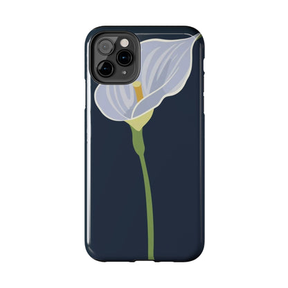 Blue Calla Flower Vector Poster Tough Phone Case