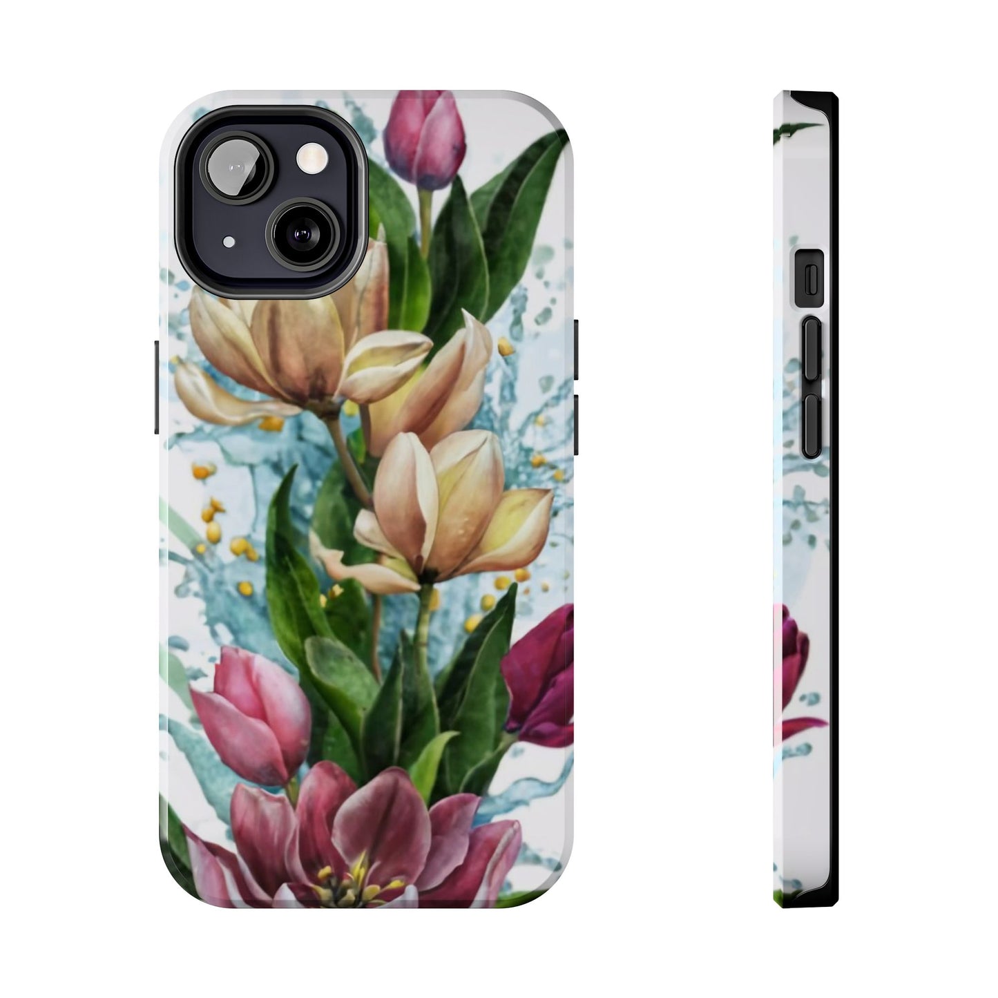 Blossom Splash Watercolor Floral Tough Phone Case