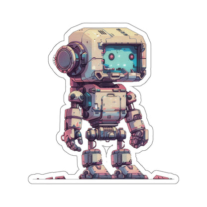 Junkyard Pixelated Robot Vinyl Sticker