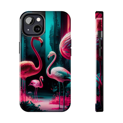 Vibrant Flamingo Gathering Tough Phone Case