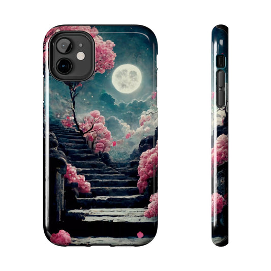 Mountain Path Cherry Blossoms Tough Phone Case