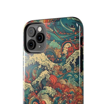 Multi-Hued Swirls - Wave of Colors - Tough Phone Case