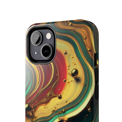 Golden Fluid Waves Defender Case