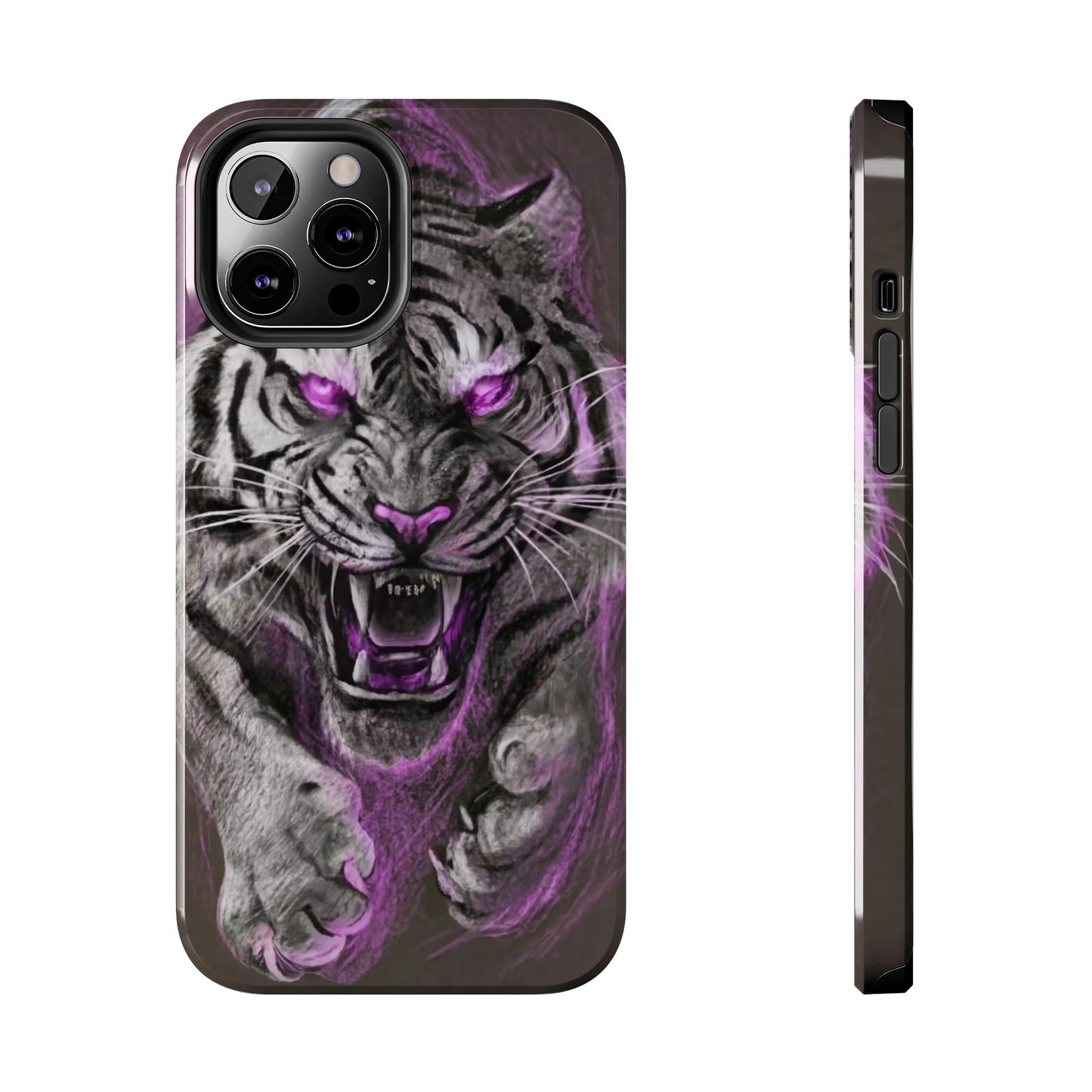 Enigmatic Hunter Tiger Sketch Tough Phone Case