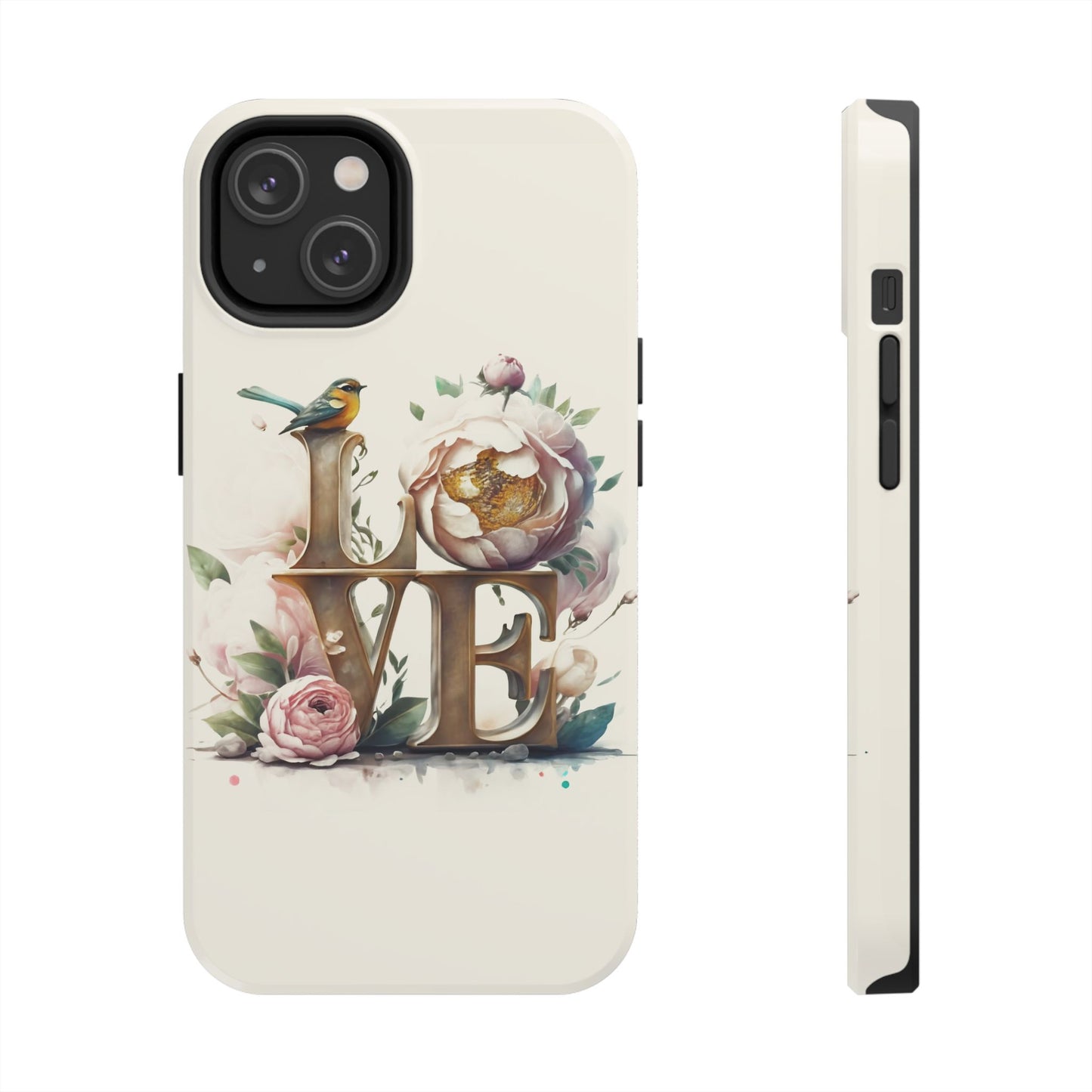 Lovebird and Bloom Watercolor Tough Phone Case