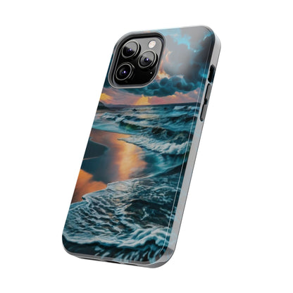 Coastal Sunset Waves Tough Phone Case