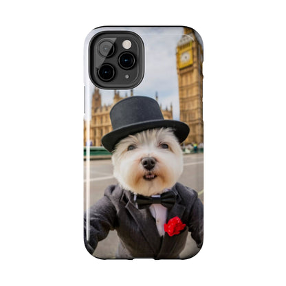 Dapper Maltese Selfie at Big Ben Tough Phone Case