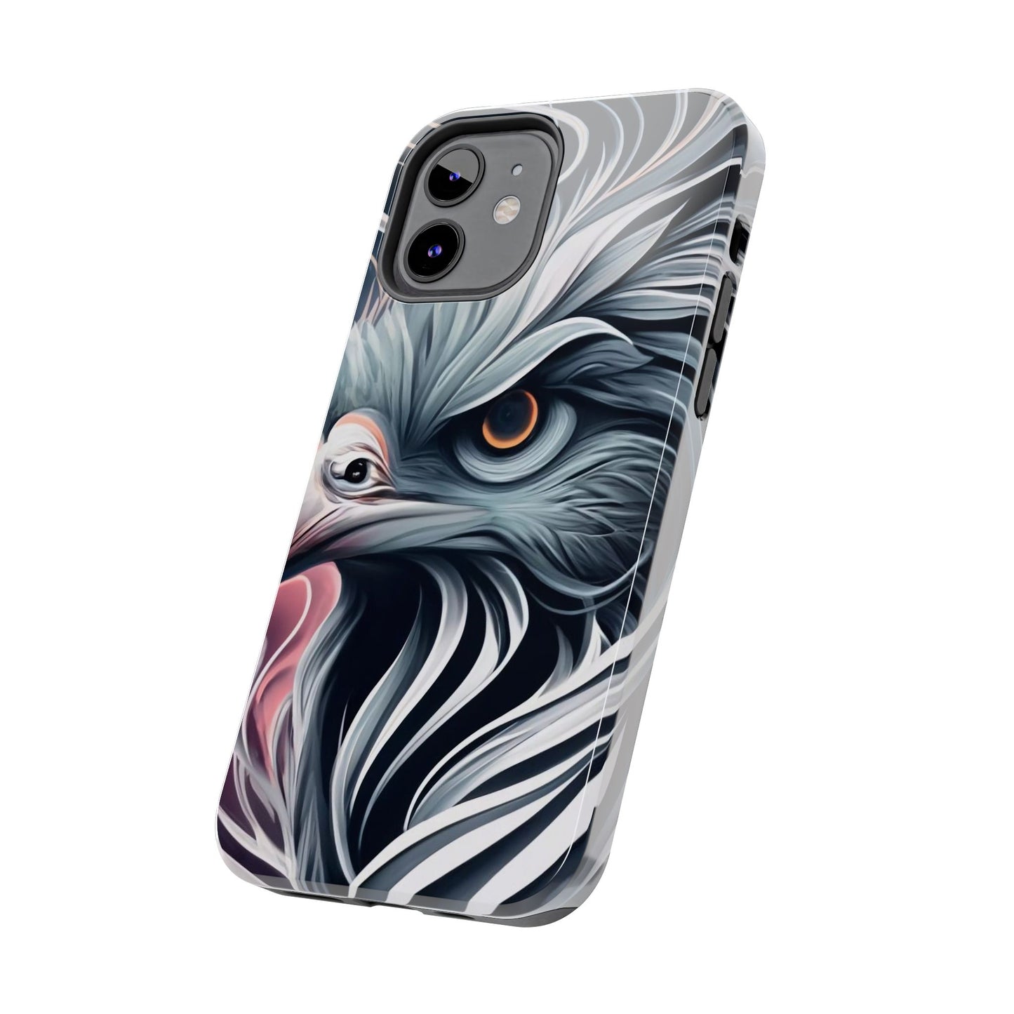 AviarySwirls Monochrome Bird Tough Phone Case