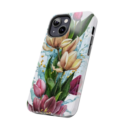 Blossom Splash Watercolor Floral Tough Phone Case