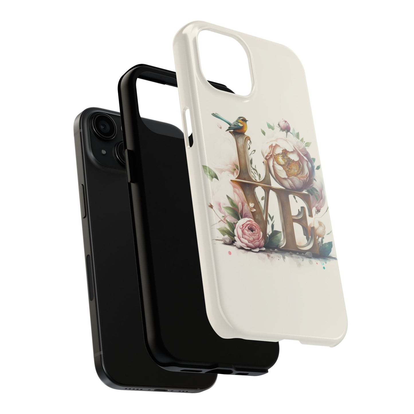 Lovebird and Bloom Watercolor Tough Phone Case