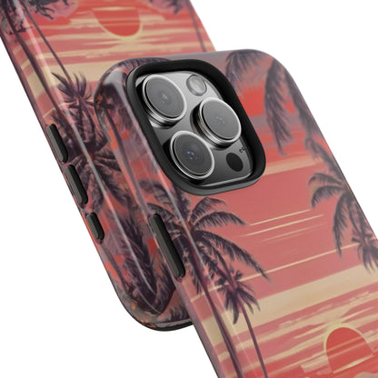 Sunset Serenity Palm Shore Tough Phone Case