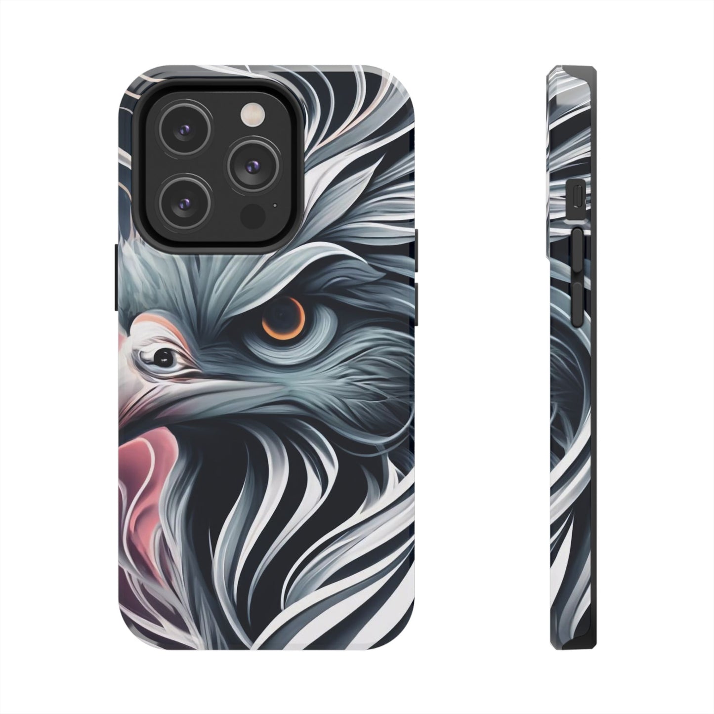 AviarySwirls Monochrome Bird Tough Phone Case