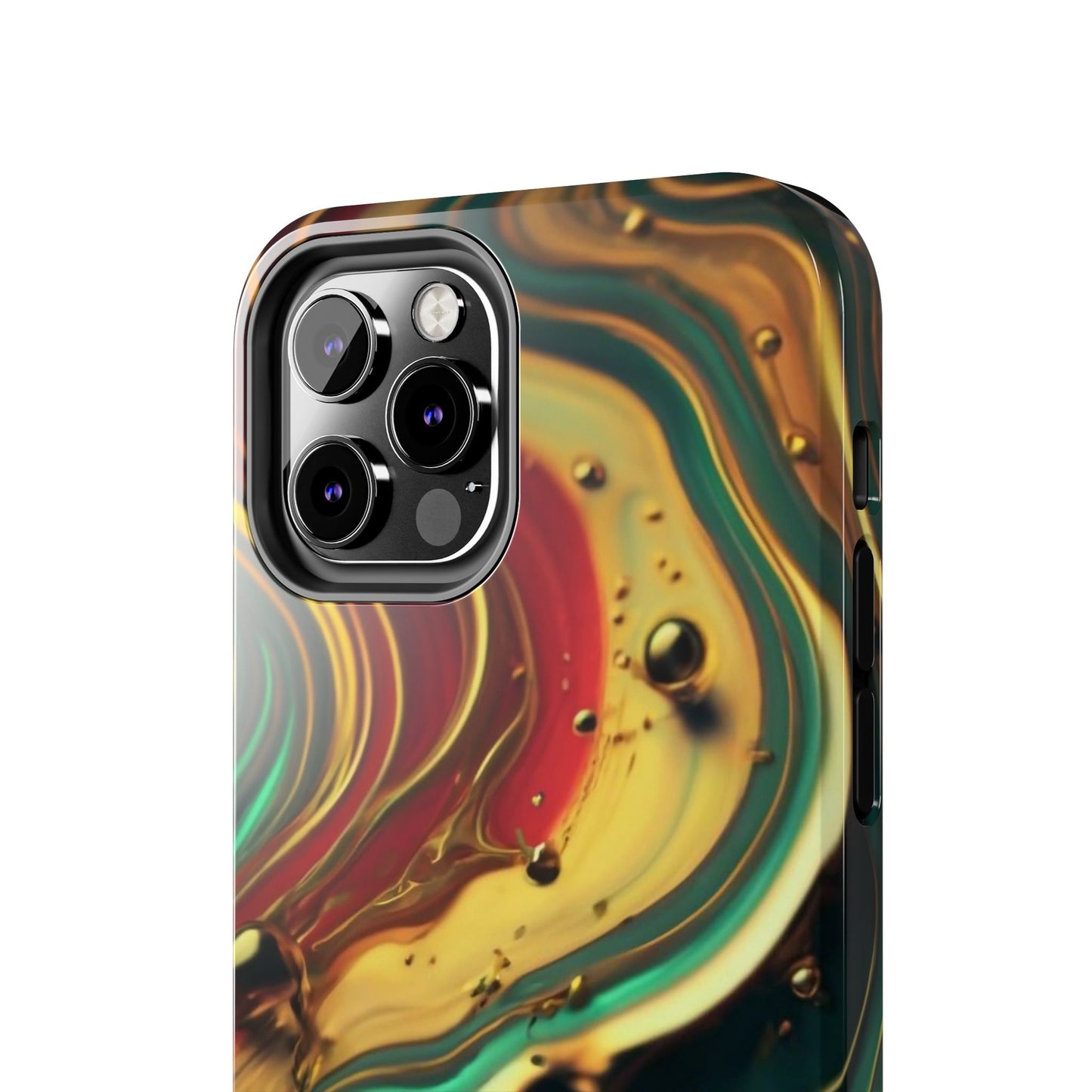 Golden Fluid Waves Defender Case