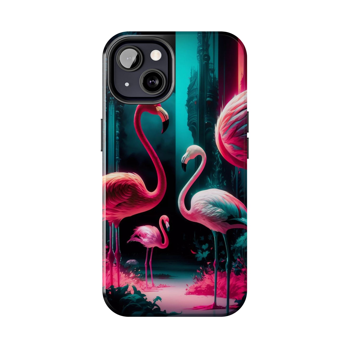 Vibrant Flamingo Gathering Tough Phone Case