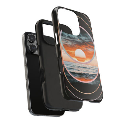 Fusion Sunset Abstract Art Tough Phone Case