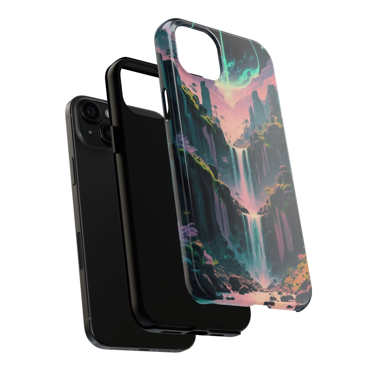 Moonfall Cascades Night View Tough Phone Case