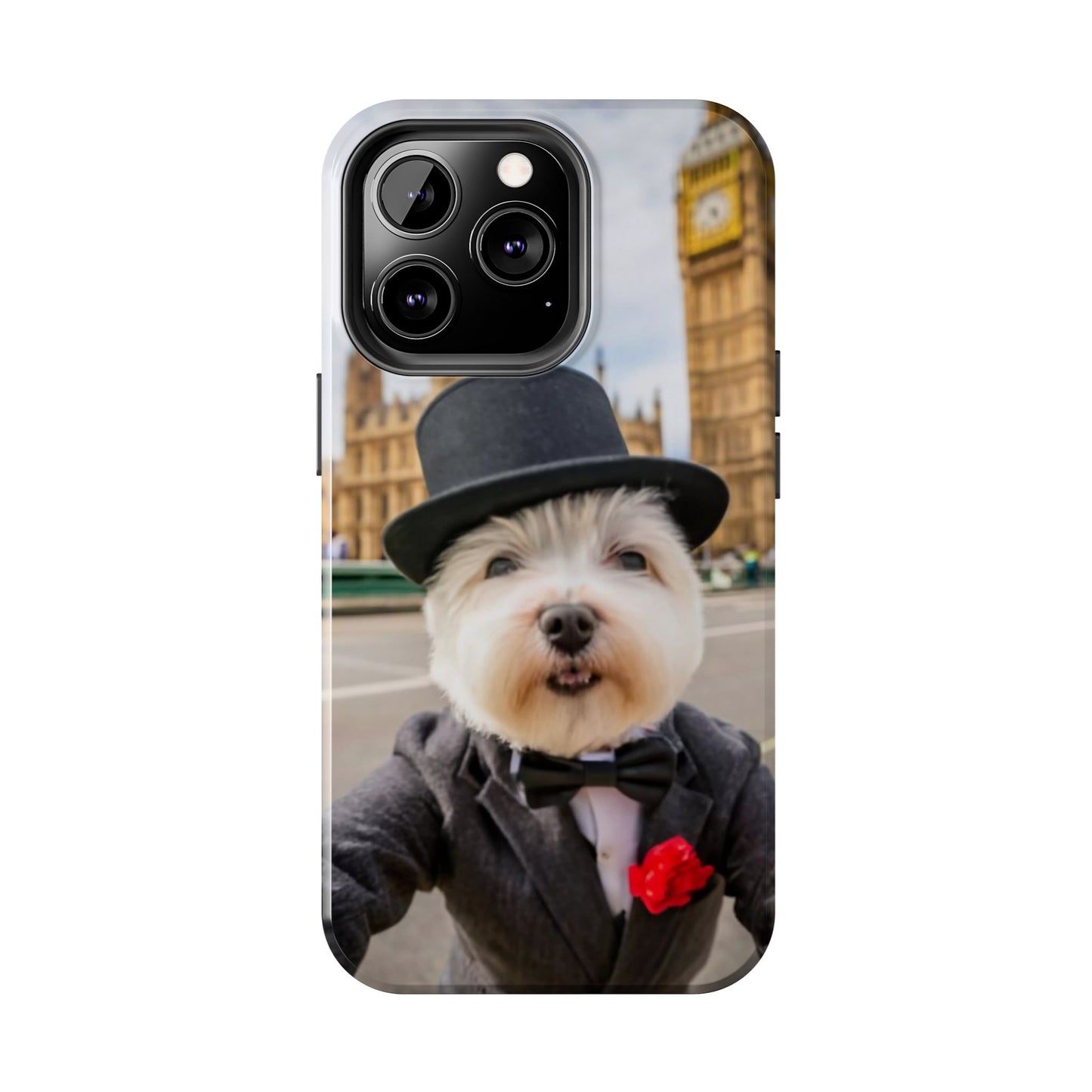 Dapper Maltese Selfie at Big Ben Tough Phone Case