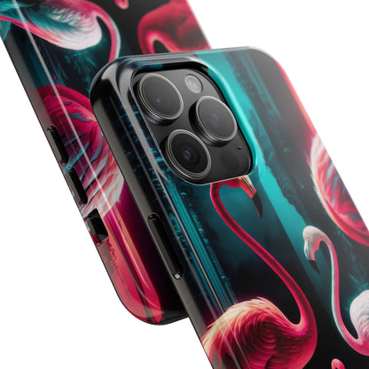 Vibrant Flamingo Gathering Tough Phone Case