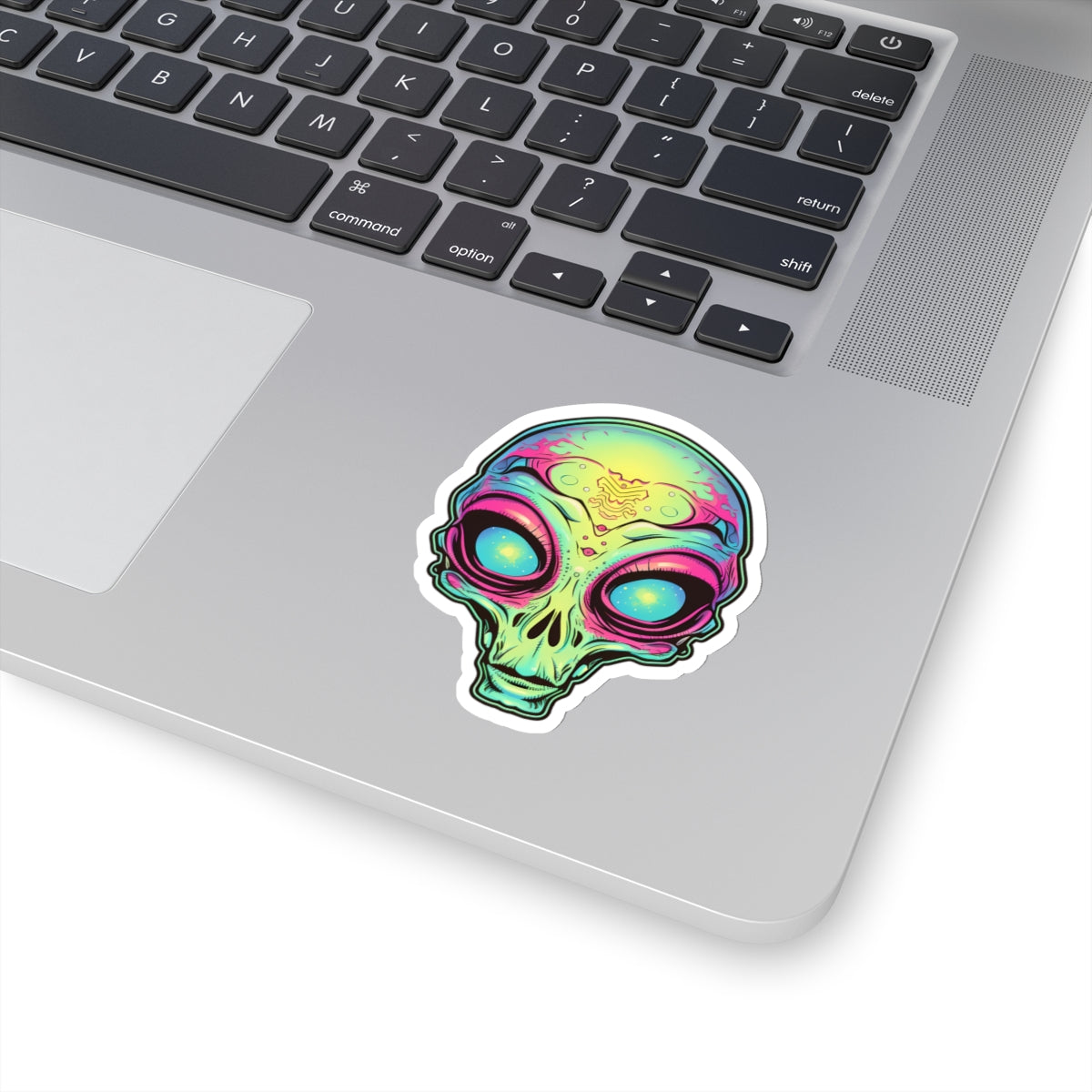 Galactic Spectrum Alien Head Vinyl Sticker