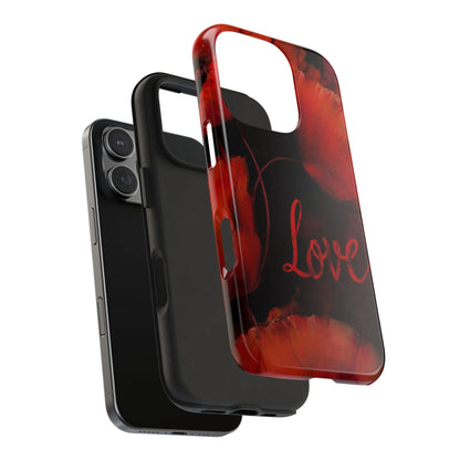 Crimson Love Blossoms Tough Phone Case