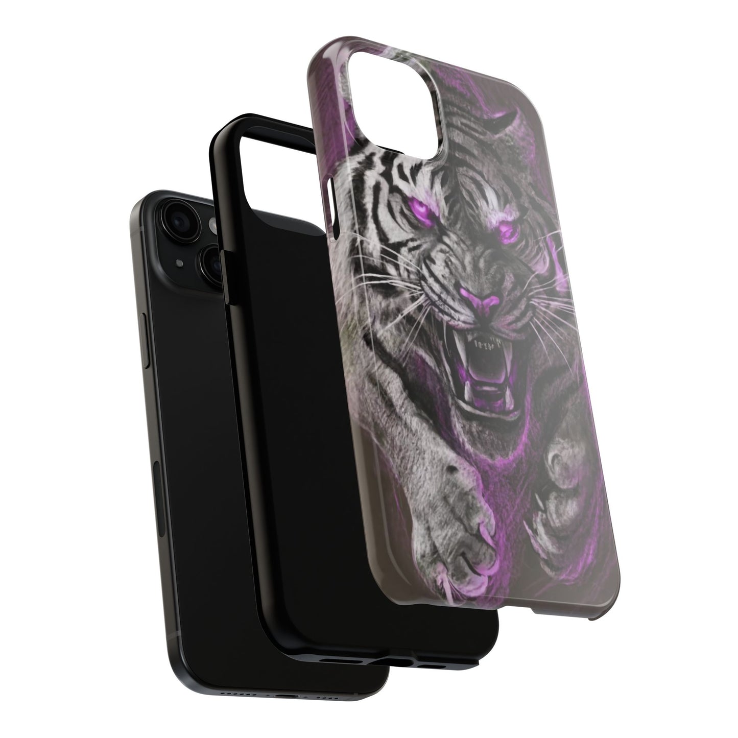 Enigmatic Hunter Tiger Sketch Tough Phone Case