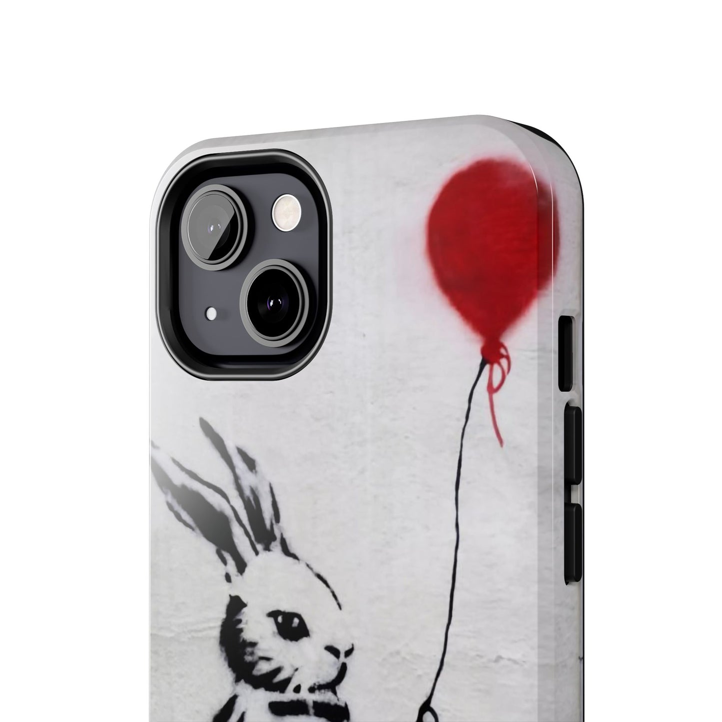 Banksy-Inspired Rabbit Balloon Escape Tough Phone Case