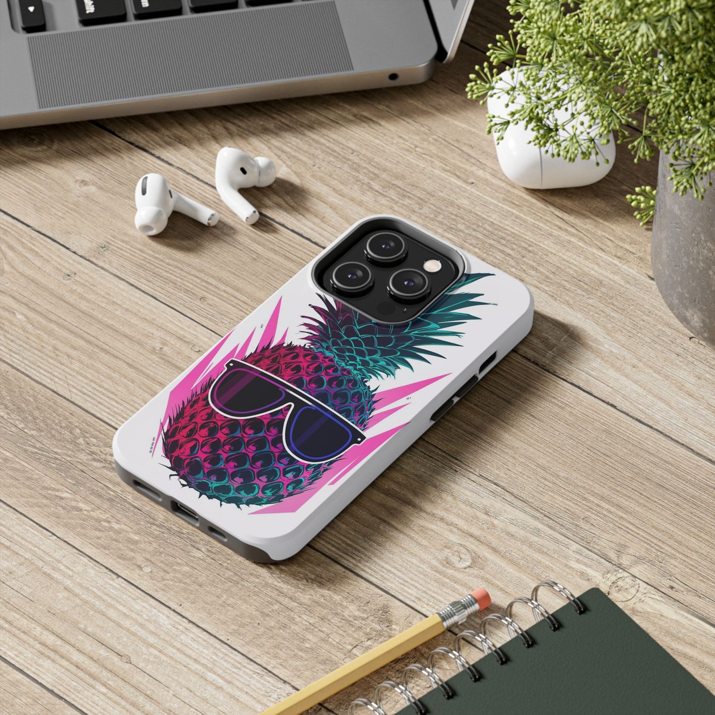 Sunglass Clad Pineapple Funk Tough Phone Case