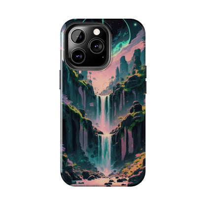 Moonfall Cascades Night View Tough Phone Case