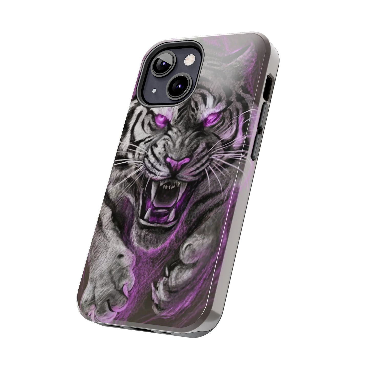 Enigmatic Hunter Tiger Sketch Tough Phone Case