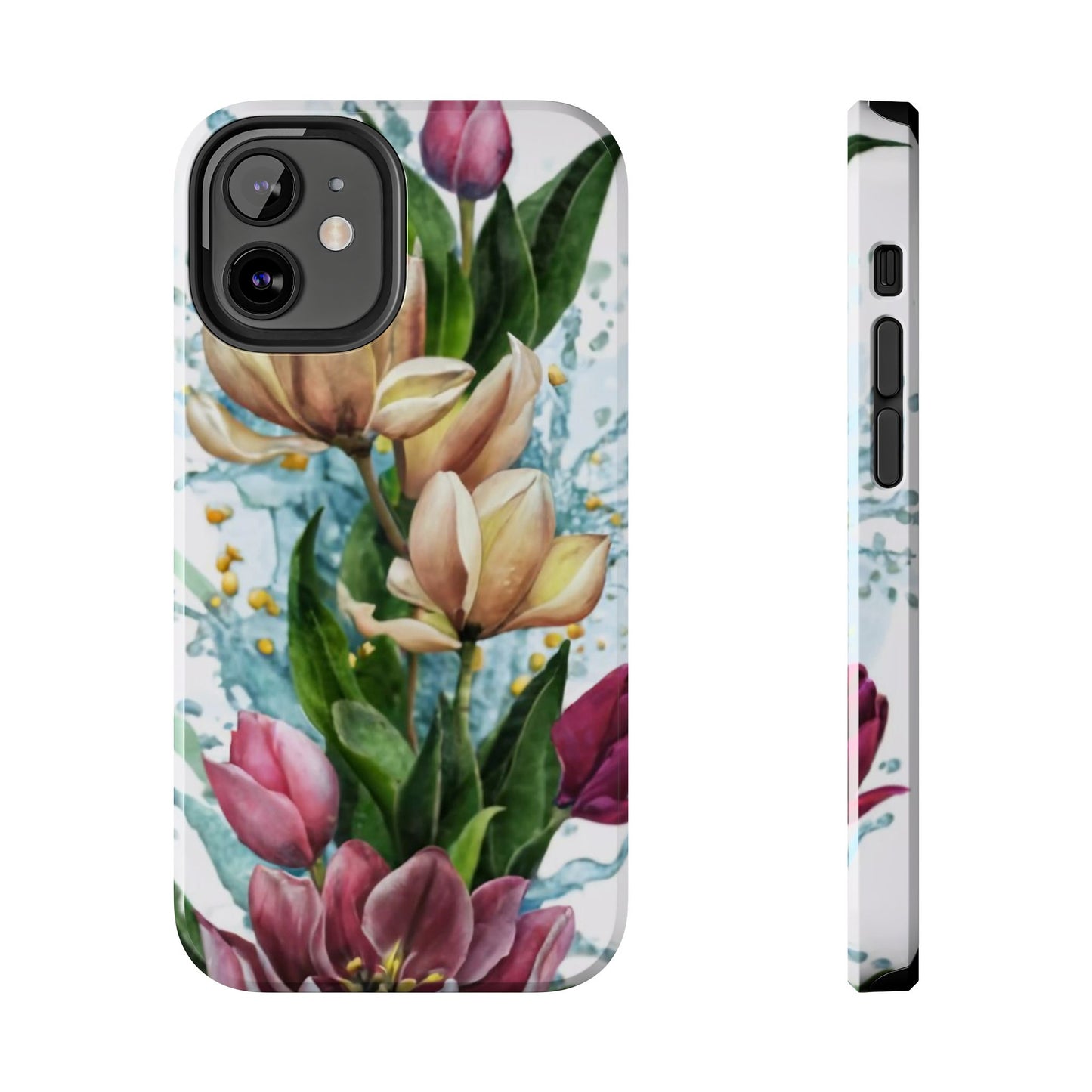 Blossom Splash Watercolor Floral Tough Phone Case