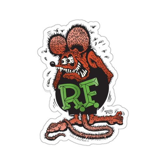 Revolt Red & Black Rat Fink Sticker