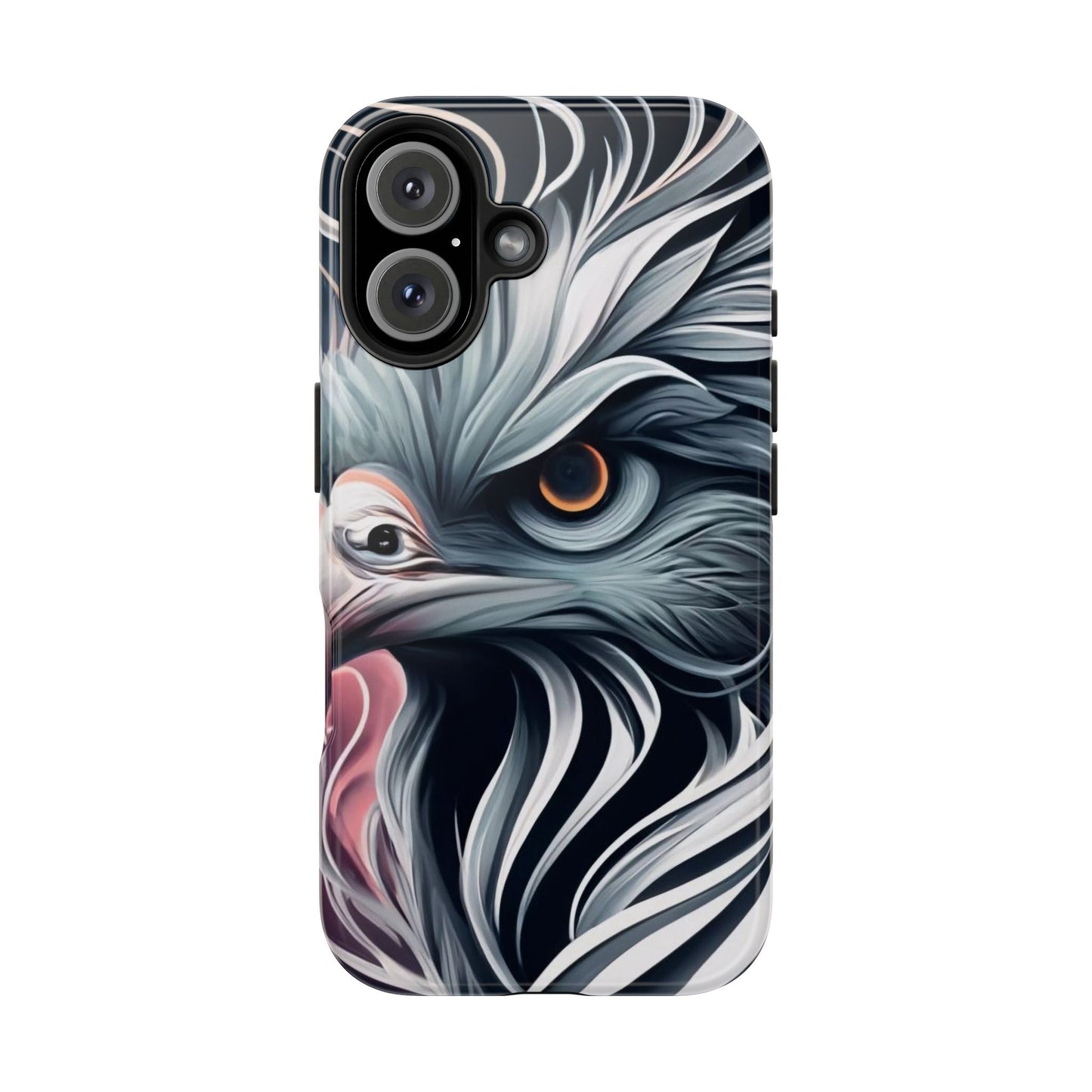 AviarySwirls Monochrome Bird Tough Phone Case