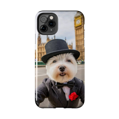 Dapper Maltese Selfie at Big Ben Tough Phone Case