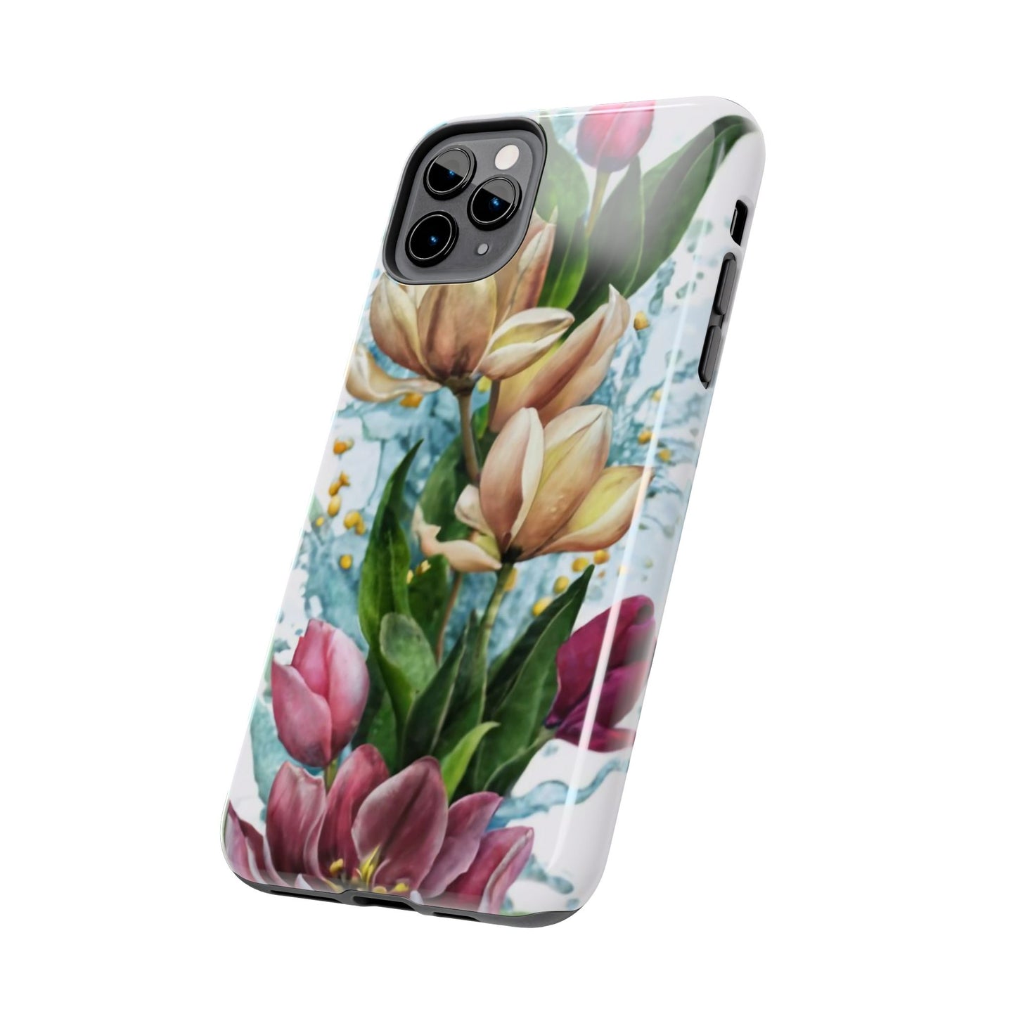 Blossom Splash Watercolor Floral Tough Phone Case