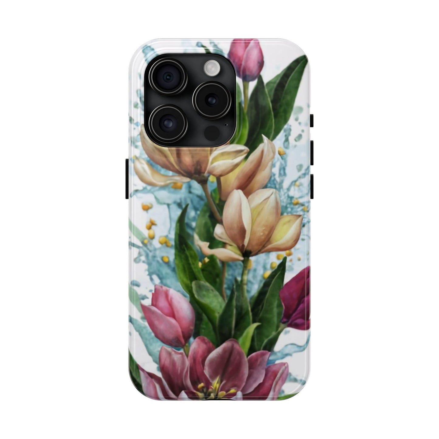 Blossom Splash Watercolor Floral Tough Phone Case