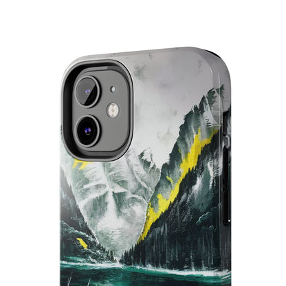 Serene Valley Charcoal Landscape Tough Phone Case