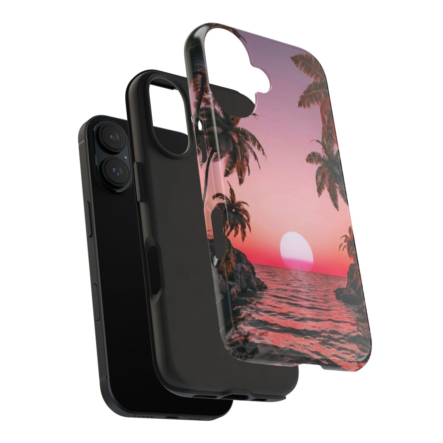 Golden Horizon Palm Sunset Tough Phone Case