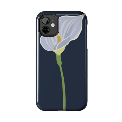 Blue Calla Flower Vector Poster Tough Phone Case