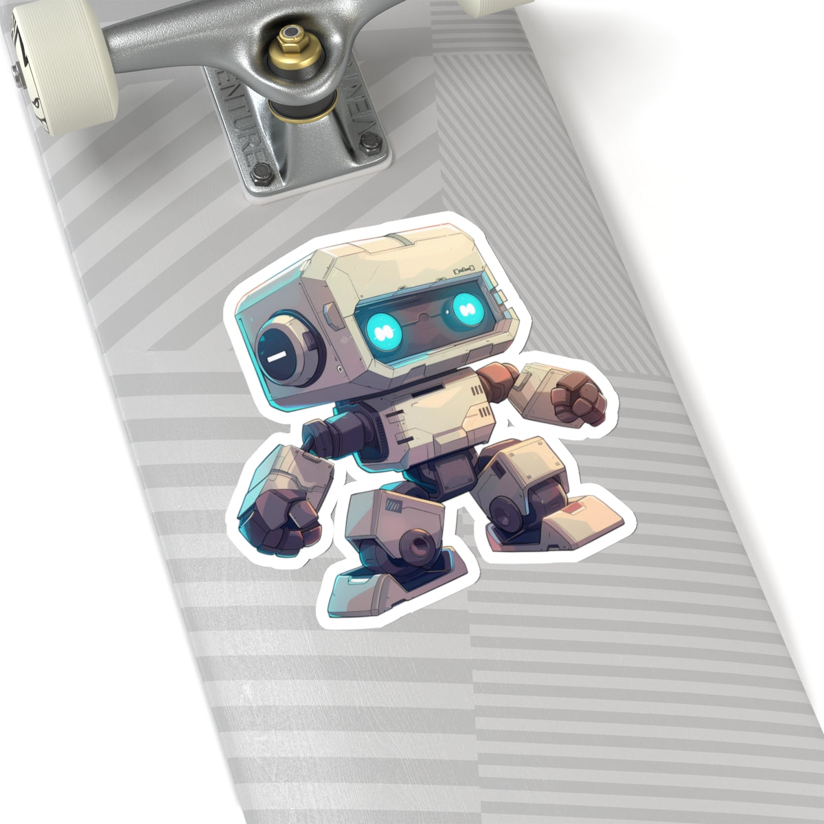 Off-White Blocky Robot Vinyl Sticker