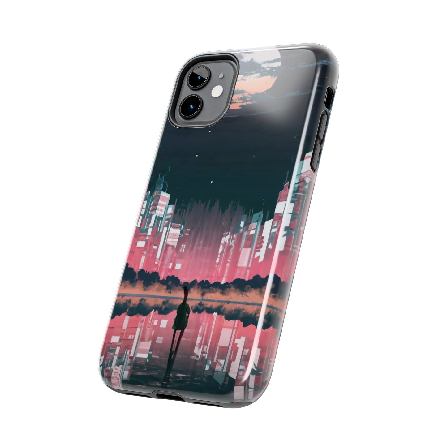 Moonlit Waterfront City Night Tough Phone Case