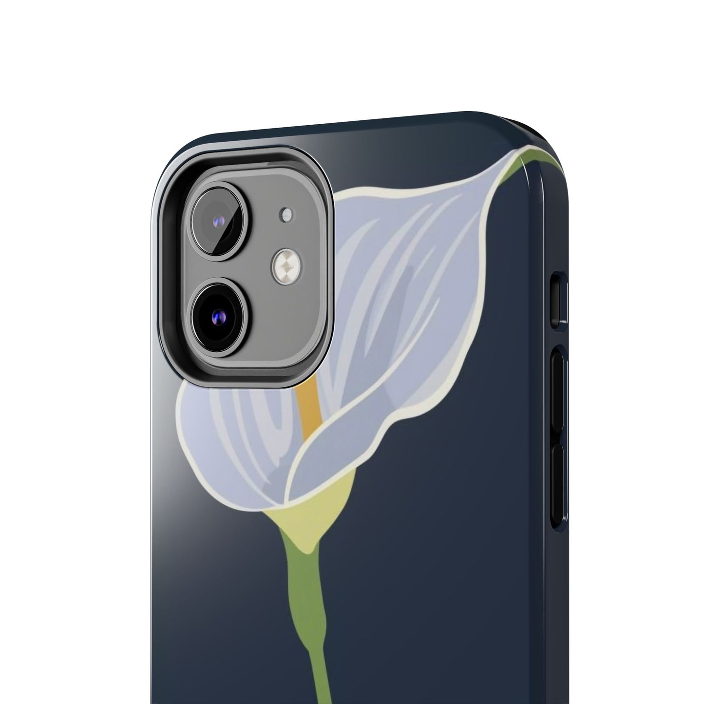 Blue Calla Flower Vector Poster Tough Phone Case