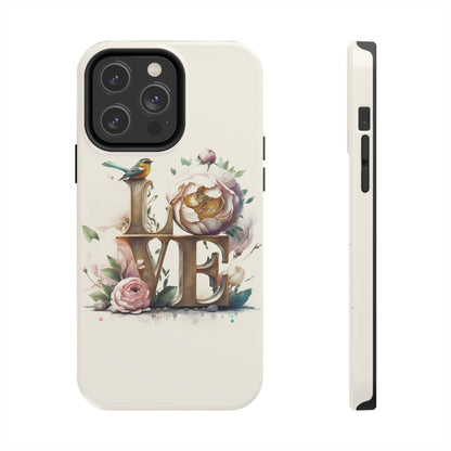 Lovebird and Bloom Watercolor Tough Phone Case