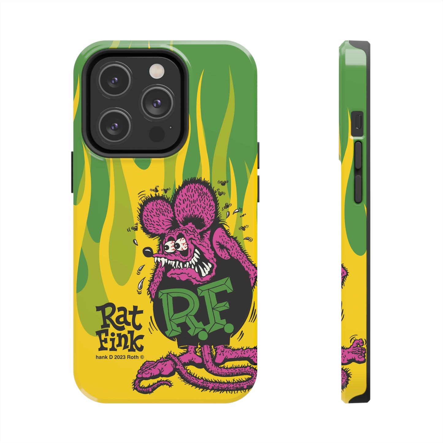 Fink Flames - Yellow/Green - Tough Phone Case