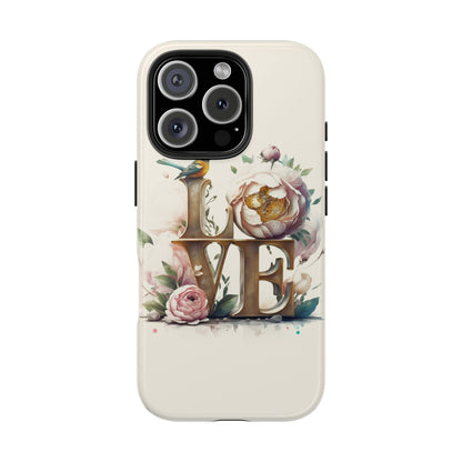 Lovebird and Bloom Watercolor Tough Phone Case