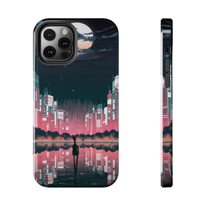 Moonlit Waterfront City Night Tough Phone Case