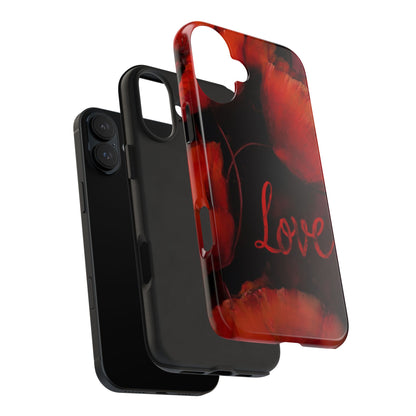 Crimson Love Blossoms Tough Phone Case