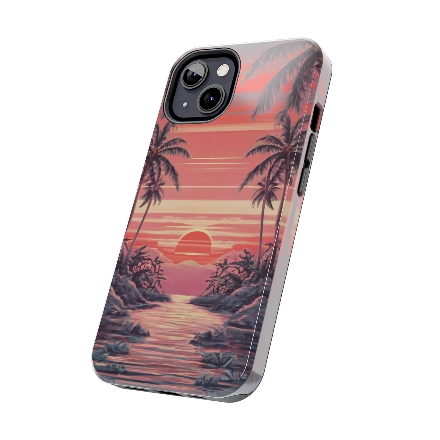 Sunset Serenity Palm Shore Tough Phone Case
