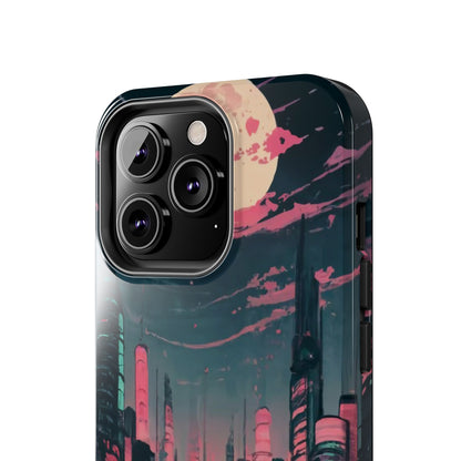 Moonlit Cityscape Night View Tough Phone Case