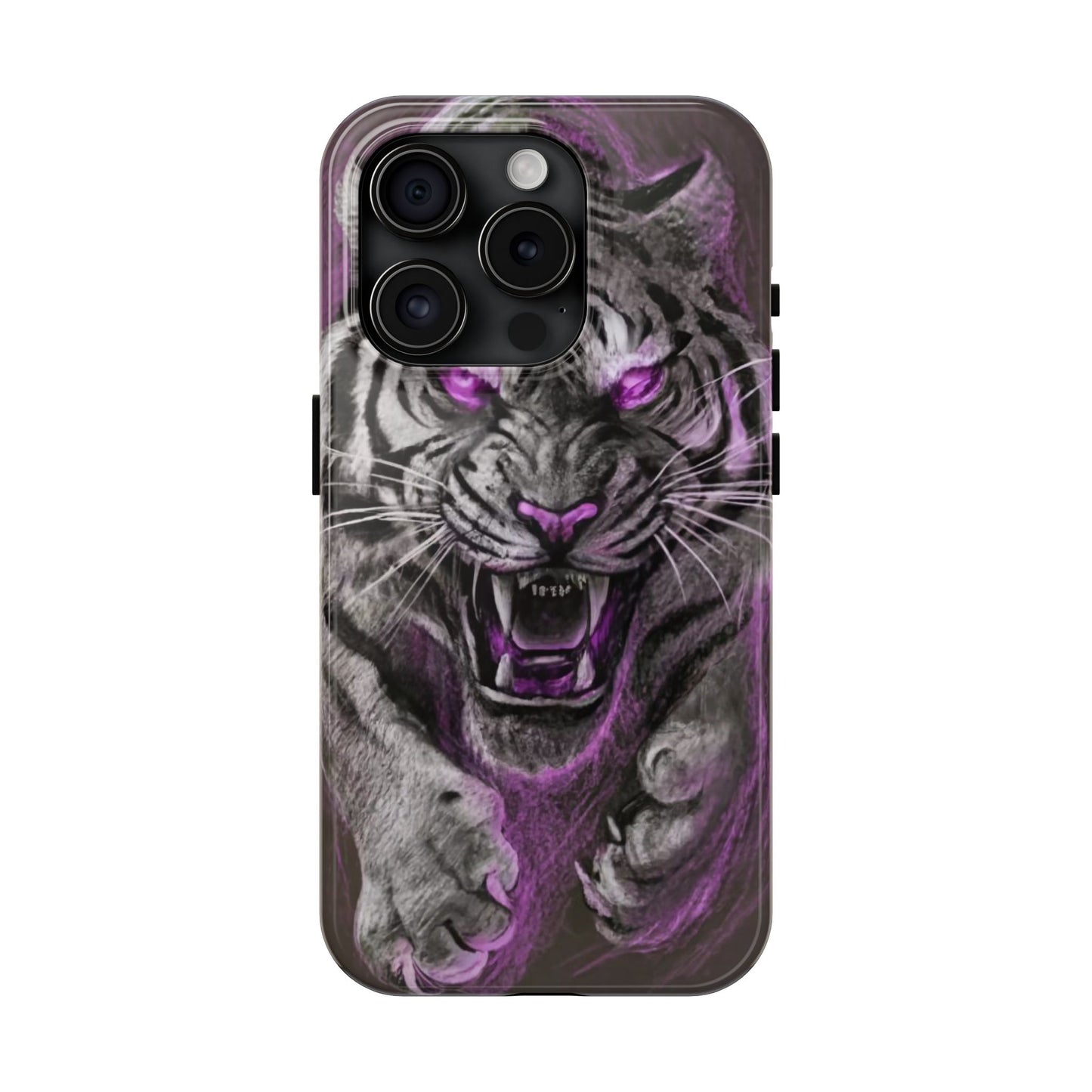 Enigmatic Hunter Tiger Sketch Tough Phone Case