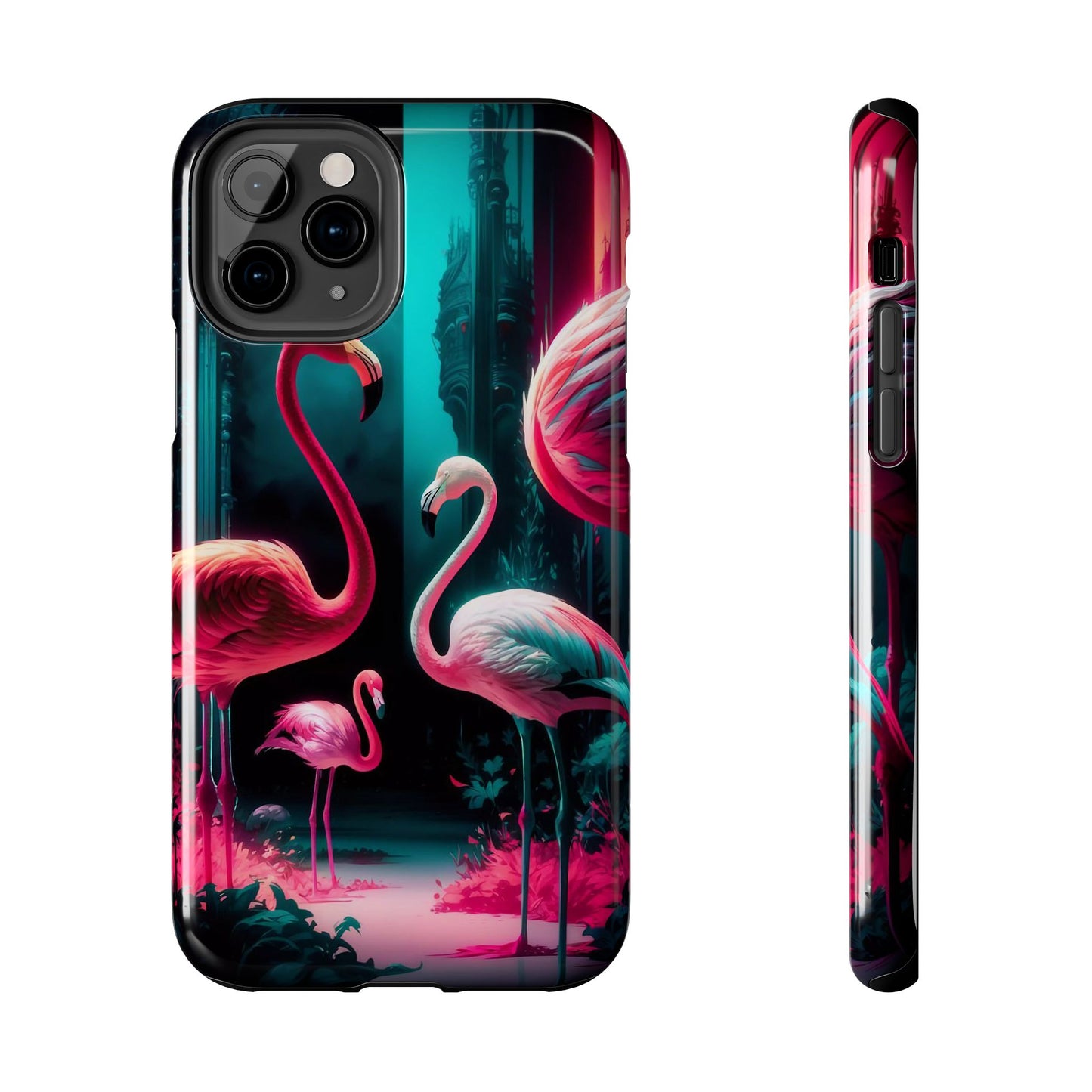 Vibrant Flamingo Gathering Tough Phone Case